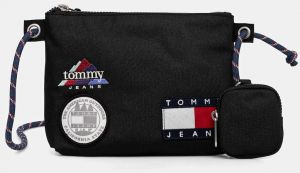 Malá taška Tommy Jeans čierna farba, AM0AM14057