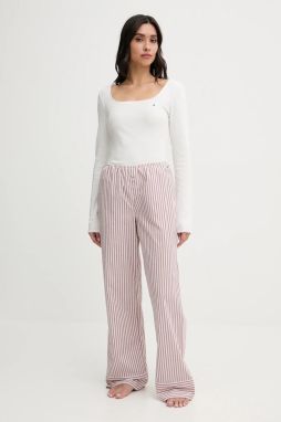 Pyžamo Tommy Hilfiger dámske, biela farba, UW0UW06143