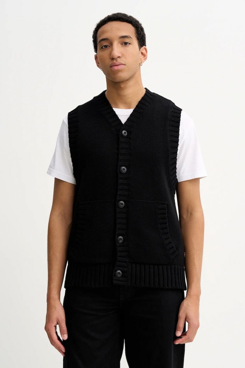 Bavlnená vesta G-Star Heavy vest čierna farba, D27224-D631,