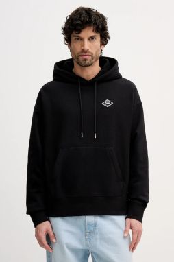Mikina Calvin Klein Jeans čierna farba, s kapucňou, s nášivkou, LV14RE202G