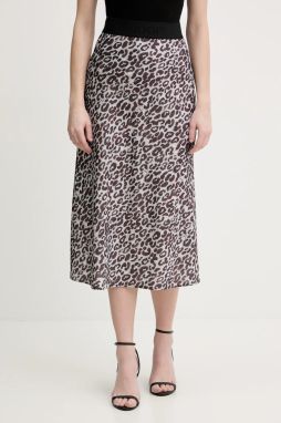 Sukňa Joop! hnedá farba, midi, áčkový strih, 30100089