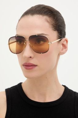 Slnečné okuliare Chloé zlatá farba, CH0348S