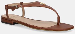 Kožené sandále Lauren Ralph Lauren Everley 2 hnedá farba, 802982881001