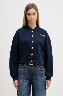 Mikina Tommy Hilfiger tmavomodrá farba, jednofarebná, WW0WW47835