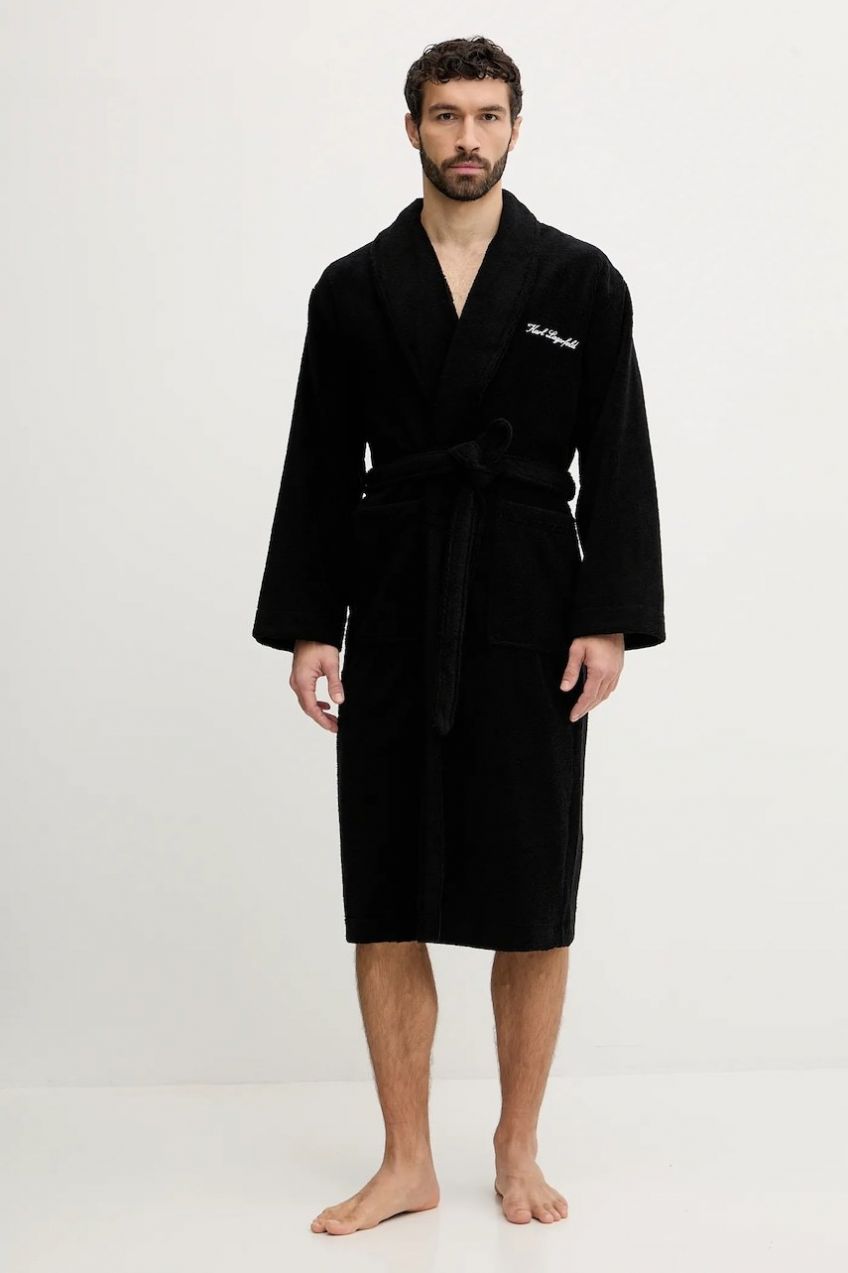 Župan Karl Lagerfeld HOTEL KARL čierna farba, B1M45016