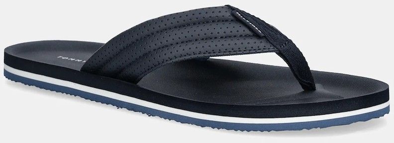 Šľapky Tommy Hilfiger COMFORT PADDED PERF BEACH SANDAL tmavomodrá farba, FM0FM05712
