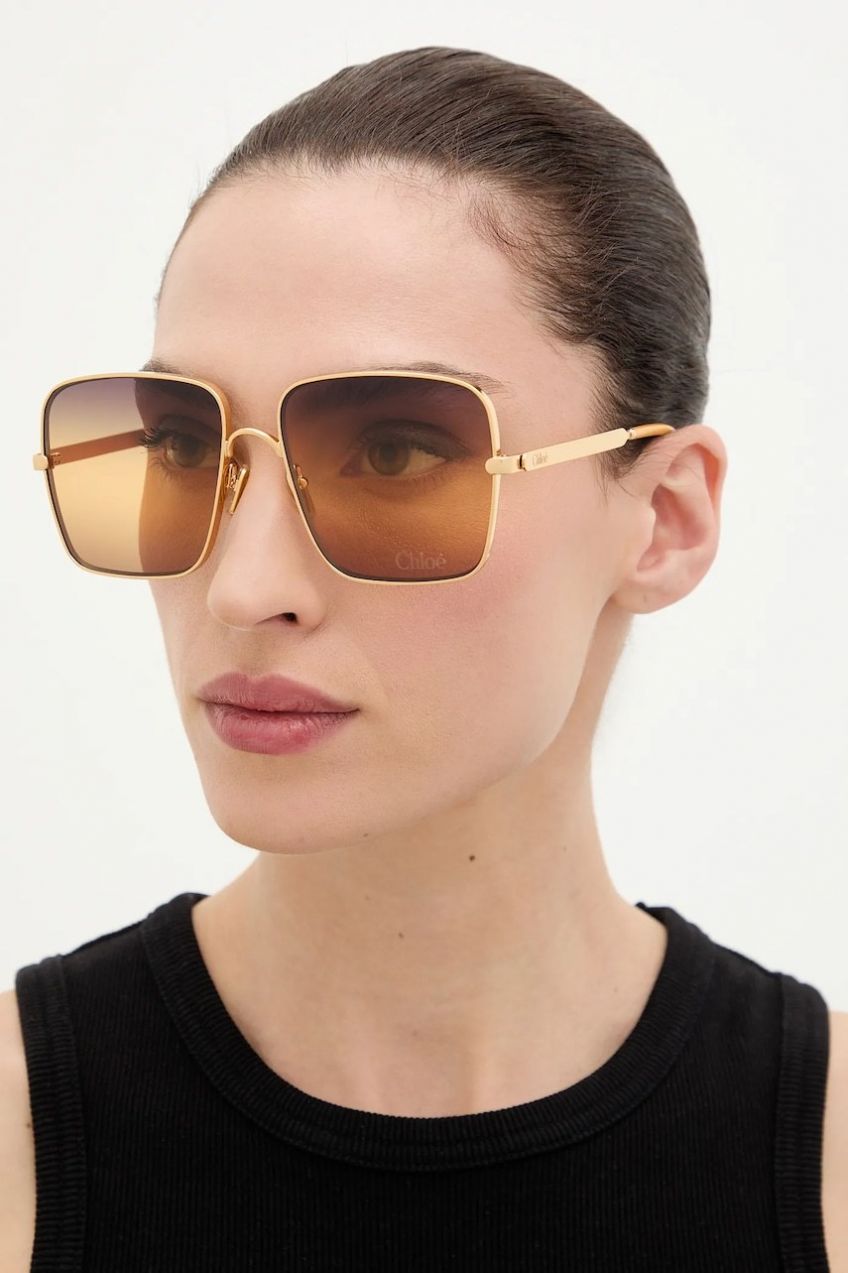 Slnečné okuliare Chloé zlatá farba, CH0324S