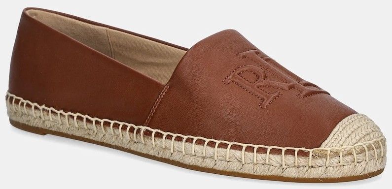 Kožené espadrilky Lauren Ralph Lauren Cameryn Lg 2 hnedá farba, 802P04415003