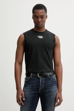 Bavlnené tričko Diesel T-BISCO-IOD čierna farba, A21743.0JMBB