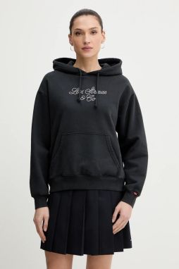 Bavlnená mikina Levi's šedá farba, s kapucňou, jednofarebná, A7296