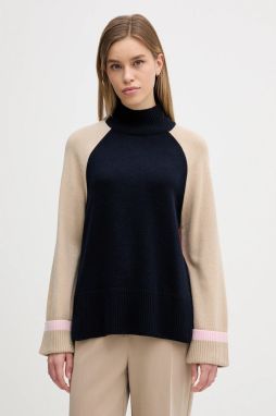 Sveter s prímesou vlny Barbour Wren béžová farba, s rolákom, LKN1727