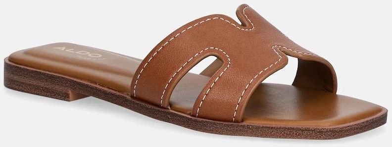 Kožené šľapky Aldo ITSANDAL hnedá farba, 13991504