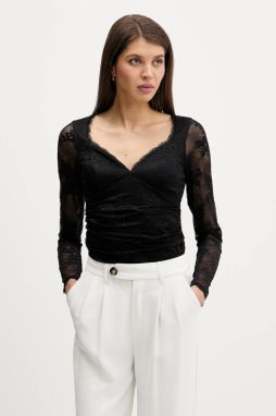 Blúzka Abercrombie & Fitch čierna farba, jednofarebná, KI139-5872-900