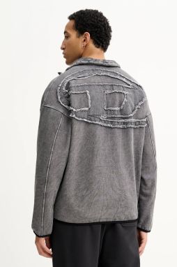 Mikina Diesel S-BATY-NEW šedá farba, jednofarebná, A19407.0AJFN