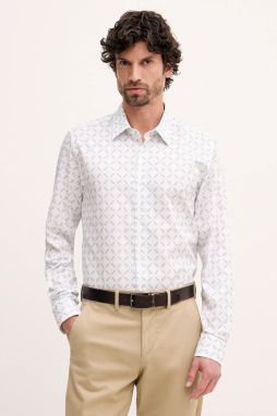 Bavlnená košeľa Joop! biela farba, slim, 30101516