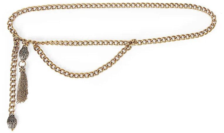 Opasok Kurt Geiger London zlatá farba, 5423161999