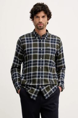 Bavlnená košeľa Barbour Rasay tmavomodrá farba, slim, s golierom button-down, MSH5065