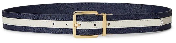 Kožený opasok Lauren Ralph Lauren tmavomodrá farba, 412P04421