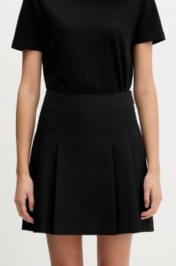 Sukňa HUGO Roballo čierna farba, mini, áčkový strih, 50555984