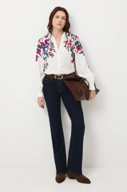 Blúzka Medicine béžová farba, vzorovaná