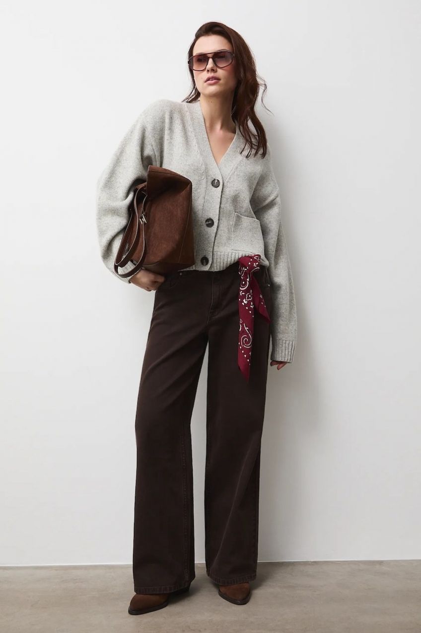 Kardigán Medicine šedá farba, teplé