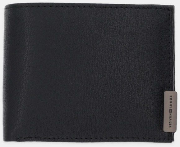 Kožená peňaženka Tommy Hilfiger čierna farba, AM0AM13963