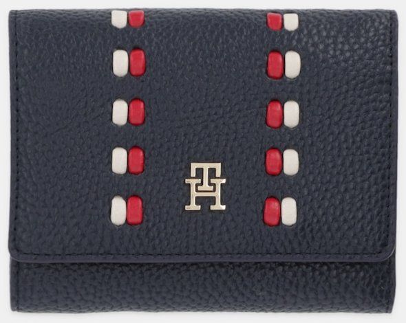 Peňaženka Tommy Hilfiger dámska, tmavomodrá farba, AW0AW18246
