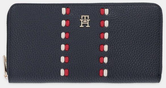 Peňaženka Tommy Hilfiger dámska, tmavomodrá farba, AW0AW18133