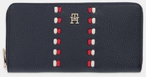 Peňaženka Tommy Hilfiger dámska, tmavomodrá farba, AW0AW18133