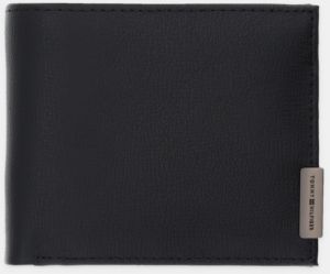 Kožená peňaženka Tommy Hilfiger čierna farba, AM0AM13962