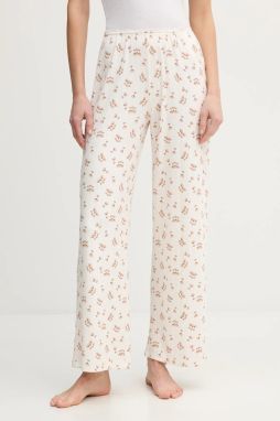 Pyžamové nohavice Abercrombie & Fitch béžová farba, KI146-5113-110