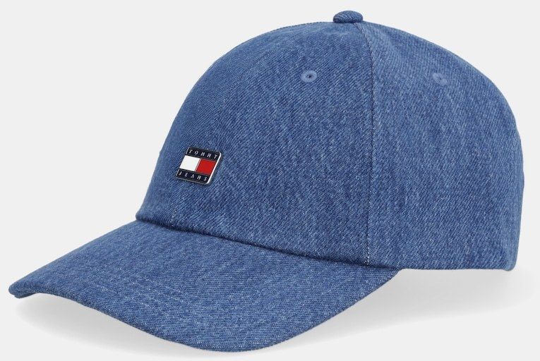 Džínsová šiltovka Tommy Jeans tmavomodrá farba, AW0AW18208