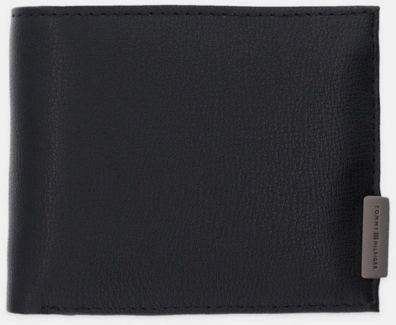 Kožená peňaženka Tommy Hilfiger čierna farba, AM0AM13961