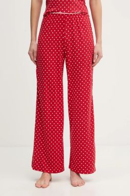 Pyžamové nohavice Abercrombie & Fitch červená farba, KI146-5111-500