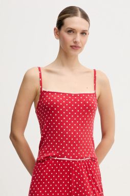 Pyžamový top Abercrombie & Fitch červená farba, KI146-5103-500