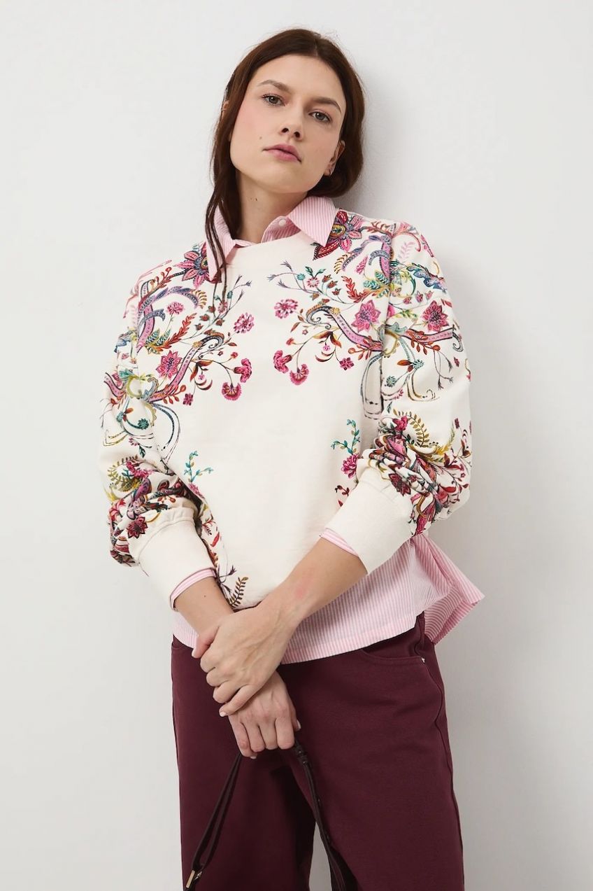 Mikina Medicine béžová farba, vzorovaná