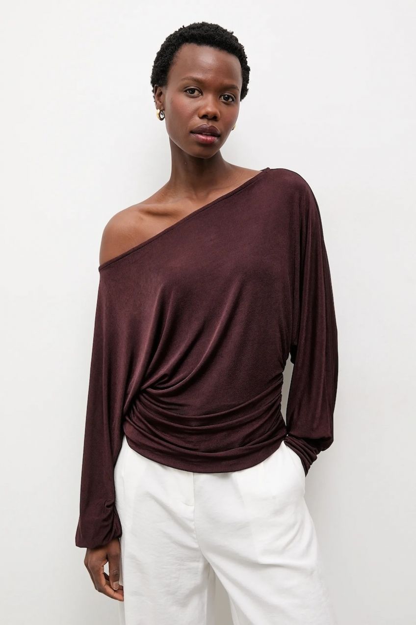 Blúzka Answear.LAB hnedá farba, jednofarebná