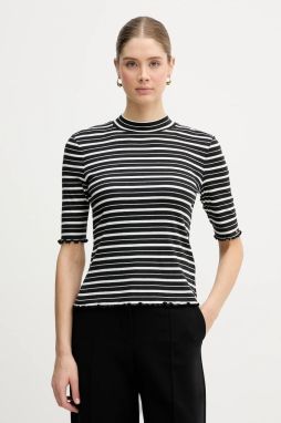 Tričko Tommy Hilfiger dámske, čierna farba, WW0WW47815