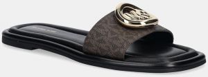 Šľapky MICHAEL Michael Kors Milan Slide hnedá farba, 40F5MLFS1B.200