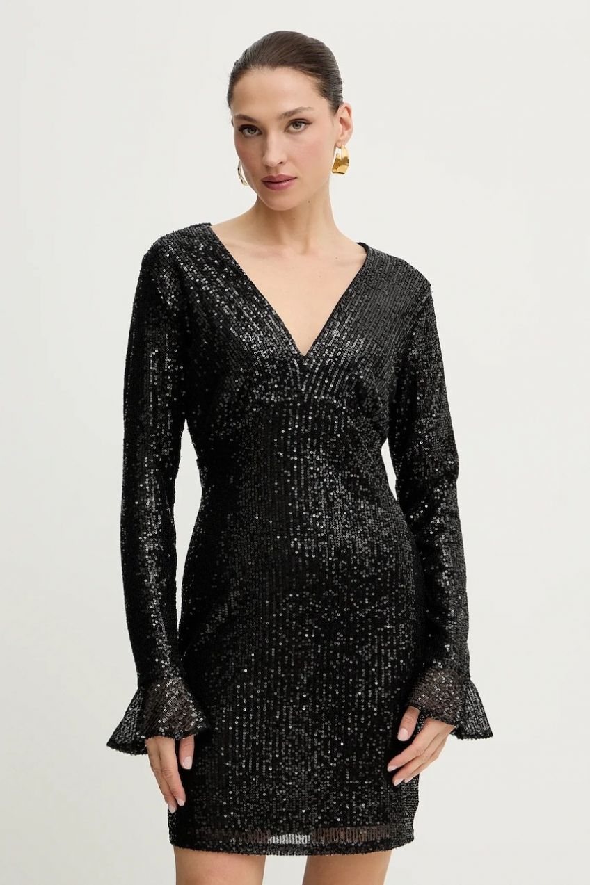 Šaty Morgan čierna farba, mini, priliehavé, RDISCO