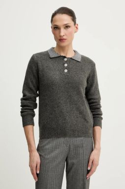Sveter s prímesou vlny Morgan šedá farba, MSOSI