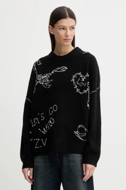 Vlnený sveter ZADIG&VOLTAIRE čierna farba, KWSW02902