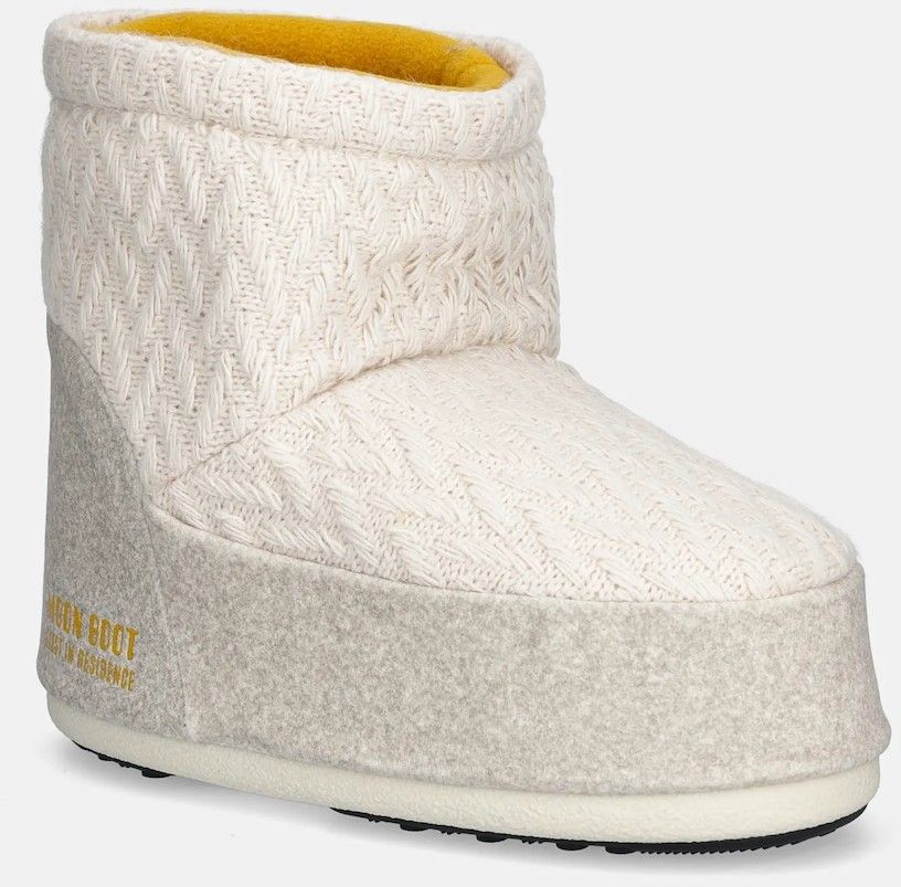 Snehule Moon Boot MB X GIR ICON LOW NOLACE KNIT béžová farba, 80D1409750-L032