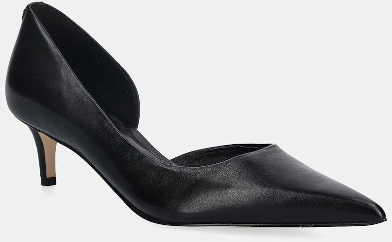 Kožené lodičky MICHAEL Michael Kors Elyse Kitten Pump čierna farba, 40F5EYMP1L.001