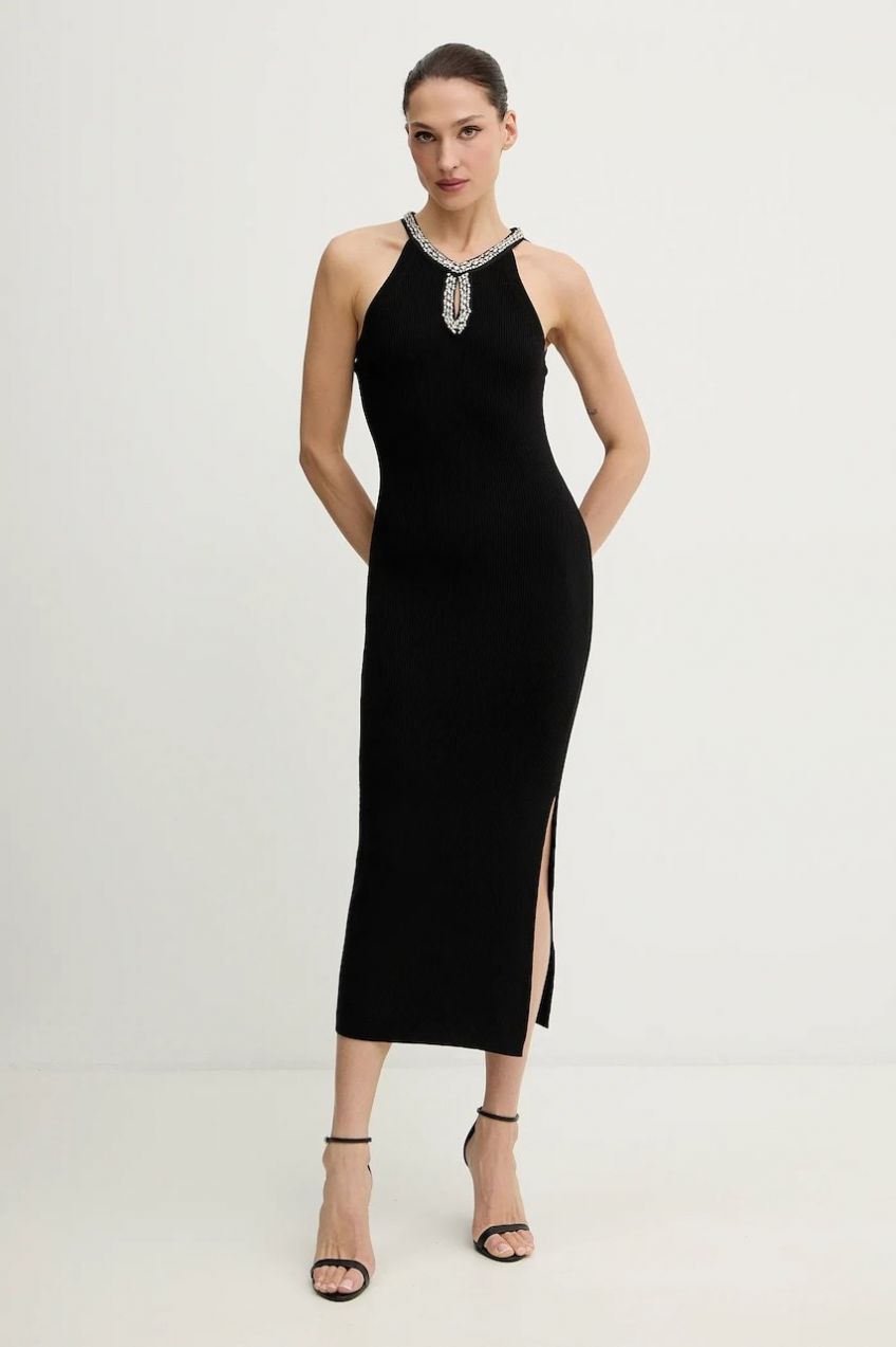 Šaty Morgan čierna farba, maxi, priliehavé, RMAHE