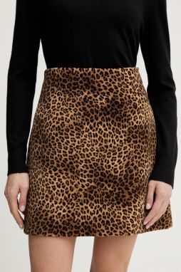 Sukňa Weekend Max Mara DISCO hnedá farba, mini, áčkový strih, 2615101081600