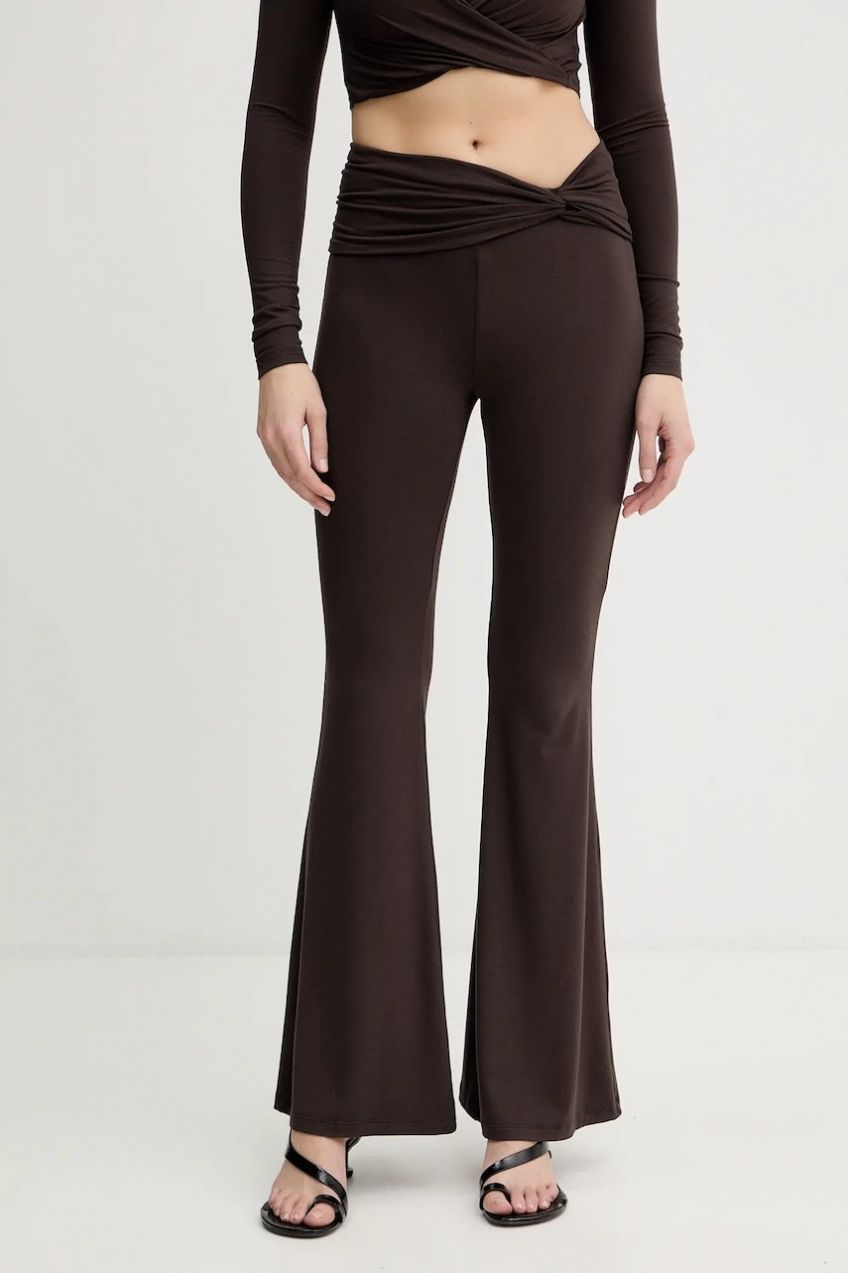 Legíny La Mania JULIEN hnedá farba, jednofarebné, JULIEN