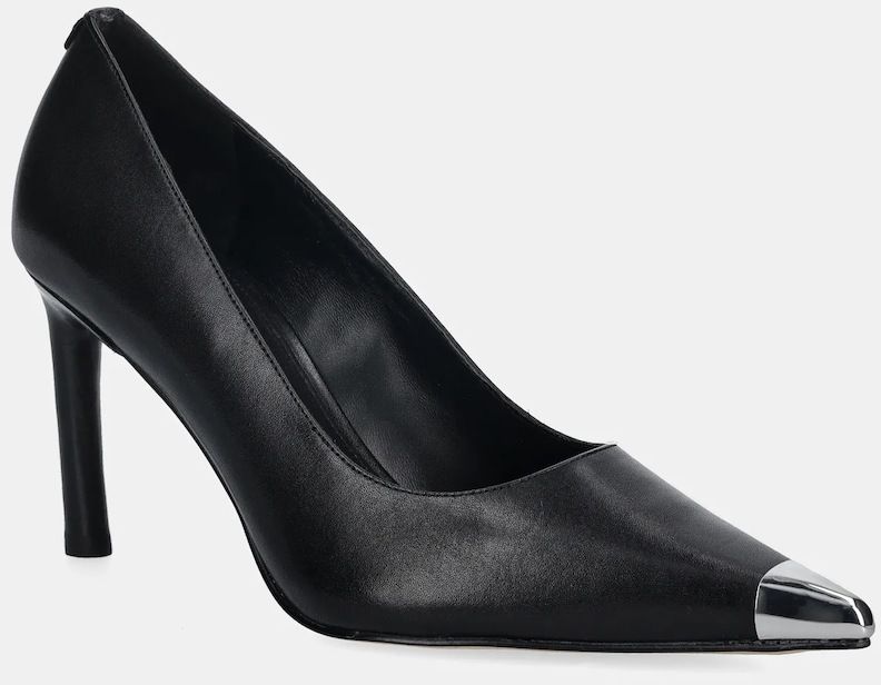 Kožené lodičky MICHAEL Michael Kors Kasia High Pump čierna farba, 40R6KAHP3L.001