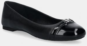 Kožené balerínky MICHAEL Michael Kors Mandy Flat čierna farba, 40F5MAFP1A.001