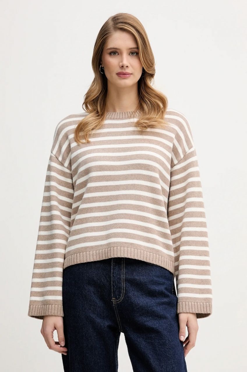 Sveter s prímesou kašmíru Barbour Rosie béžová farba, LKN1725